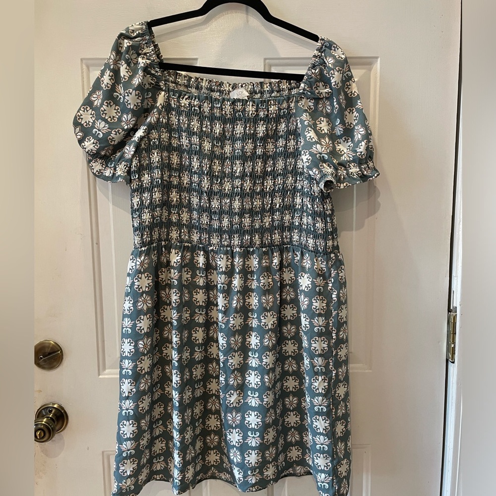 Loft Smocked Bodice Dress Size Large
